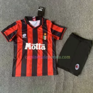 Camiseta Milan 1ª Equipación 1993/94 Niños