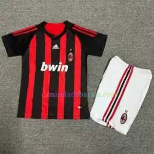 Camiseta Milan 1ª Equipación 2008/09 Niños