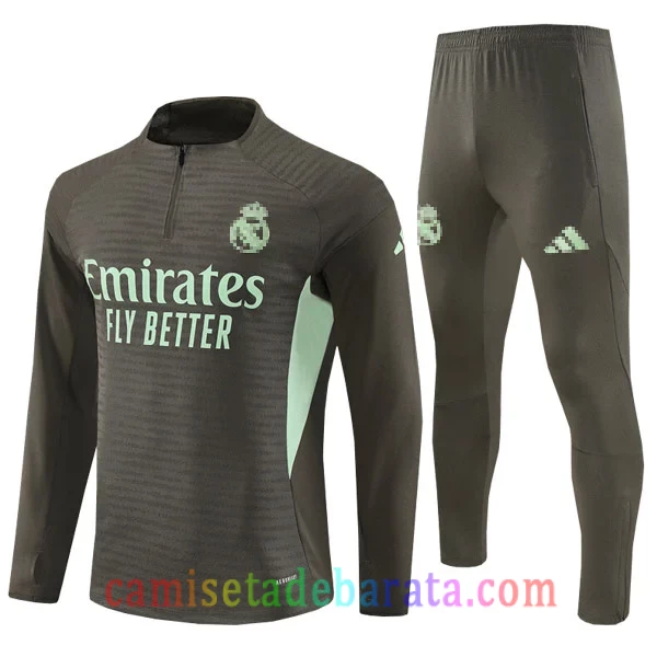 Sudadera Entrenamiento Real Madrid 2025/26 Niños Khaki Sudadera Entrenamiento Real Madrid 2025/26 Niños Khaki